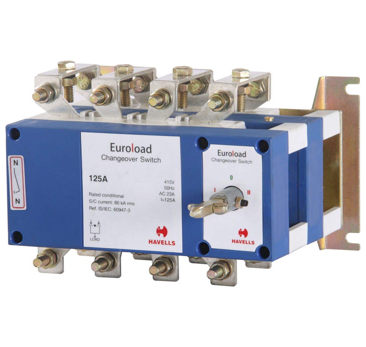 HAVELLS IHCNFO0125 125 A Four Pole 415 V Changeover Switches_0