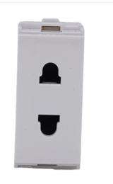 L&T 6 A White 2 Pin Plug Electrical Sockets_0