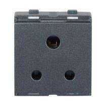 L&T 6 A Stone Grey 3 Pin Plug Electrical Sockets_0