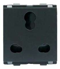 L&T 6/16 A Charcoal Grey 3 Pin Plug Electrical Sockets_0