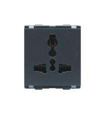 L&T 13 A Charcoal Grey 3 Pin Plug Electrical Sockets_0