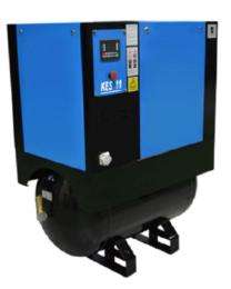 Kirloskar 15 hp Tank Mounted Screw Compressor KES11 61 CFM_0